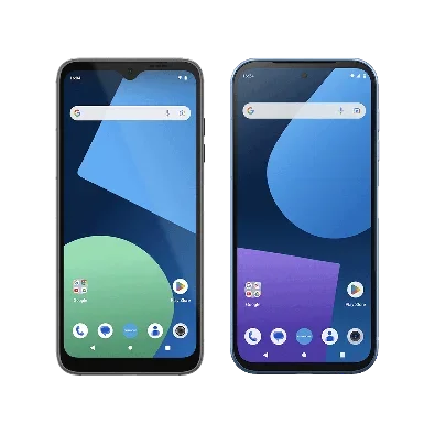 Two Fairphone smartphones side by side, showcasing different interface screens.